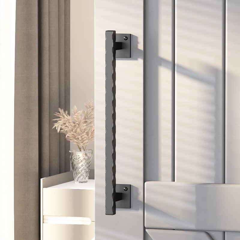 skysen Sliding Barn Door Handle Pull Black for Sliding Barn Door 12"" Black(684) - Image 1